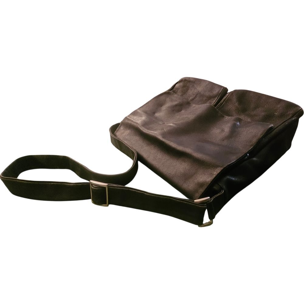 Vintage Authentic Marco Buggiani Italy Black Leather Shoulder Bag Purse - Picture 6 of 15